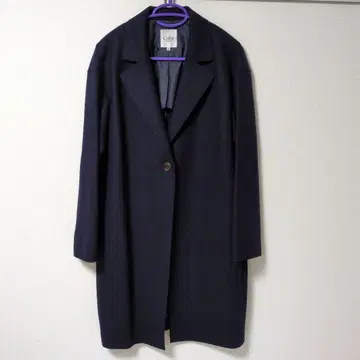 새상품급 클리닝 완료 쿠미교쿠 울 코트 네이비