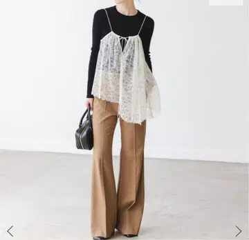 리브 크루넥 니트 블랙