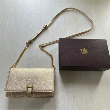 새상품급 츠지하마노 하마노 숄더 월렛 숄더백 지갑 숄더