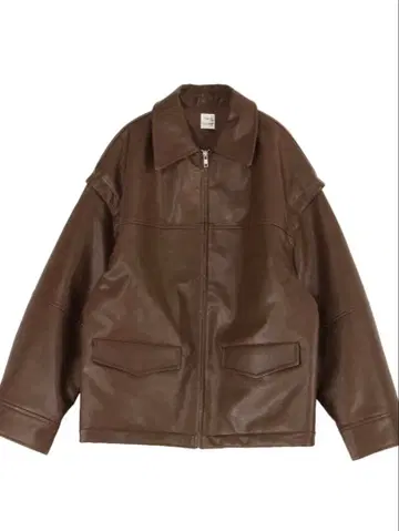 멀티 웨이 인조 가죽 블루종