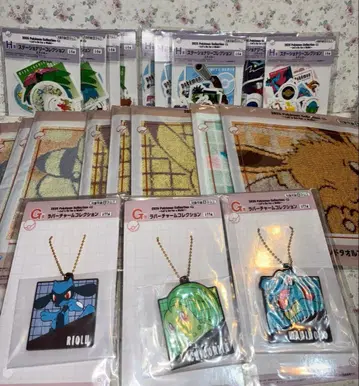 포켓몬 제일복권 H상, G상, I상 러버 참, 핸드 타월, 스티커