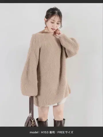 루즈핏 미니 니트 원피스