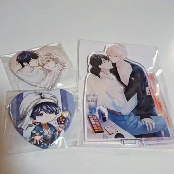 코스메틱 플레이 러버 복권 메이트 아크릴 스탠드 캔 배지 세트