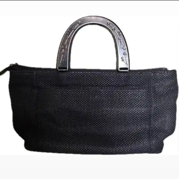 새상품급 A.D. CARRIERE 클리어 핸들 핸드백 블랙