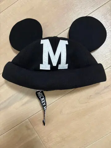 디즈니 미키마우스 귀도리 모자 블랙