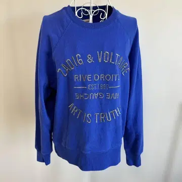 ZADIG&VOLTAIRE 자수 맨투맨 블루