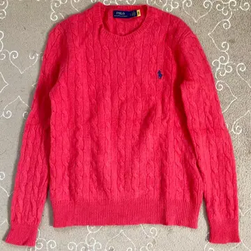 최근 모델 폴로 랄프로렌 캐시미어 혼방 케이블 니트 L