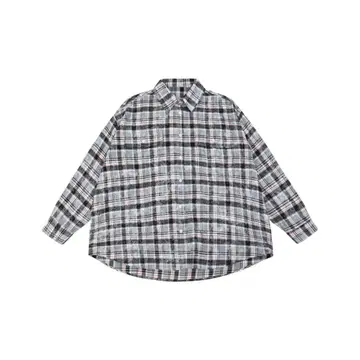 As if calie 그레이 계열 체크 플란넬 셔츠