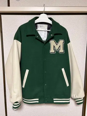 RAGEBLUE 오버 사이즈 바시티 자켓 L 사이즈 그린