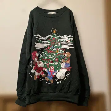 US 구제 의류 Victoria Jones 크리스마스 맨투맨