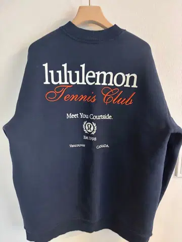 LULULEMON 네이비 속기모 맨투맨