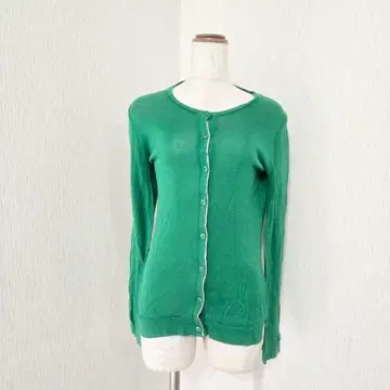 프로이데 긴팔 니트 가디건 그린 계열 얇은 소재 [ M ]