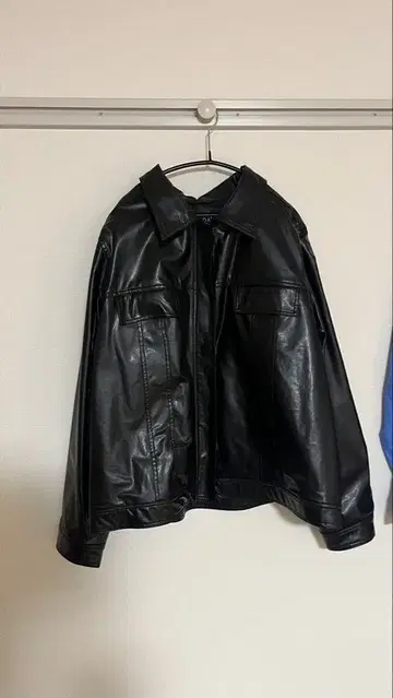 FU DA 스포츠 블랙 가죽 자켓 남성용 빈티지