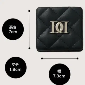 다리치 DD 로고 퀼팅 트래블 세트 거울 블랙 BLK