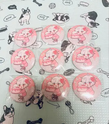 마후마후 캔뱃지 케이크 9개