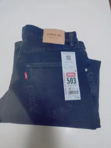 EDWIN 503 레귤러 스트레이트 W36 차콜 그레이