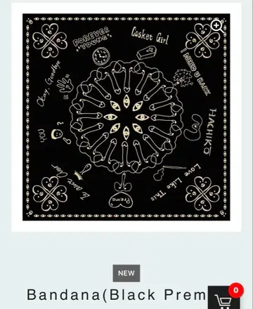 후지이 카제 prema 반다나 미사용 새상품 블랙