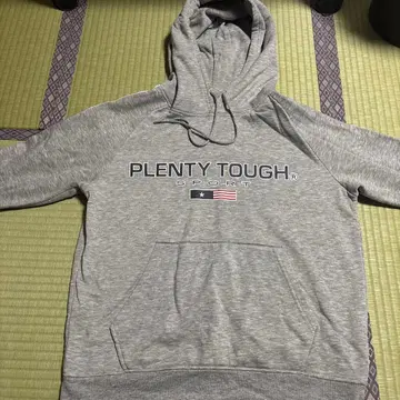 PLENTY TOUGH 그레이 후드 부착 후드티