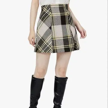 SNIDEL 로빙 체크 미니 스커트 0 사이즈 (BEG) 스나이델