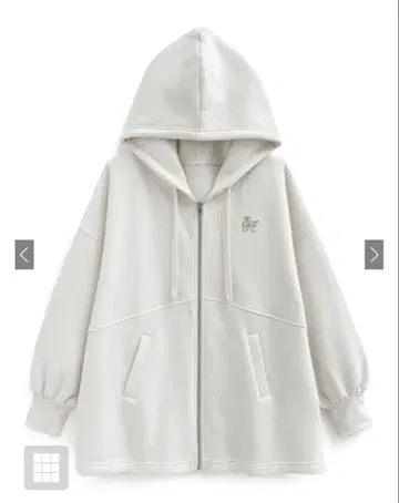 GRL 로고 자수 빅 후드 맨투맨 [tu1504] 아이보리