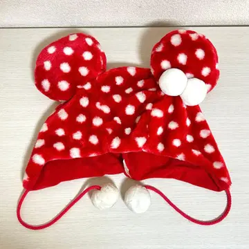 디즈니랜드 디즈니씨 도트 팬캡 모자 모자 꽁지 도트 무늬