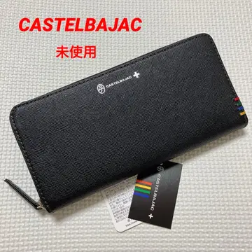 미사용 CASTELBAJAC 까스텔바작 가죽 라운드 지퍼 장지갑 블랙