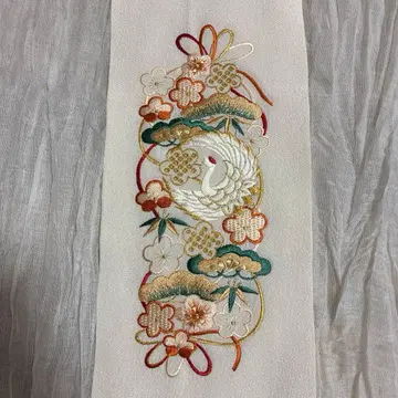 장식용 깃 학 소나무 대나무 매화 자수