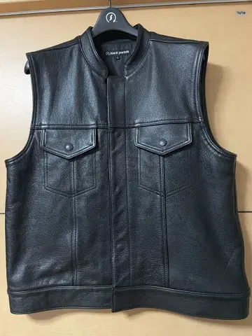 black parade Leather Vest L 블랙 퍼레이드
