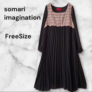somari 긴팔 플리츠 원피스 FreeSize