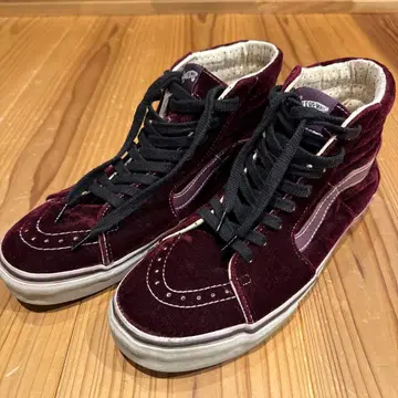 네펜데스 별주 Vans 하이컷 스니커즈 버건디 US10