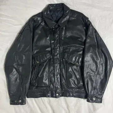 90s 램 가죽 천연 가죽 양가죽 블랙 빈티지 가죽 자켓