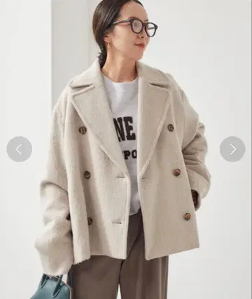 Plage 샤기 P 코트 라이트 베이지