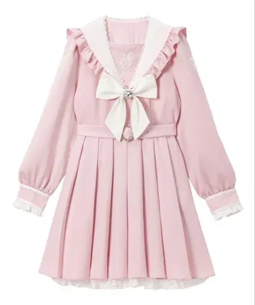 DearMyLoveWhip 하트 레이스 리본 세일러 원피스 4L