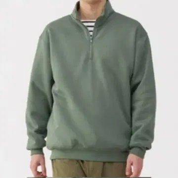 무인양품 하프 지퍼 스웨트 셔츠 남성용 M