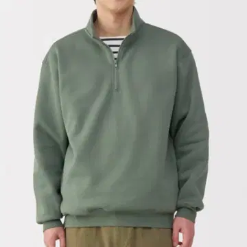 무인양품 하프 지퍼 스웨트 셔츠 남성용 M