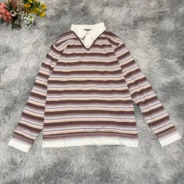 히피하파 레이어드 티셔츠 [ M ] 2 멀티 컬러 보더 무늬 일본제