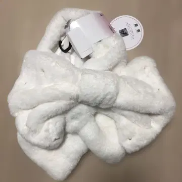 시마무라 마시로아리스 퍼 리본 포함 티펫 머플러