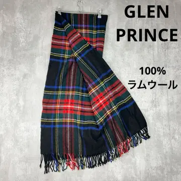 GLEN PRINCE (글렌 프린스) 램스울 대형 체크 스톨 겨울
