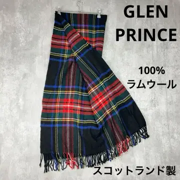 GLEN PRINCE (글렌 프린스) 램스울 대형 체크 스톨 겨울