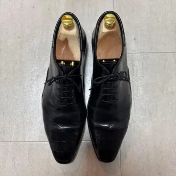 블랙 가죽 플레인토 비즈니스 슈즈