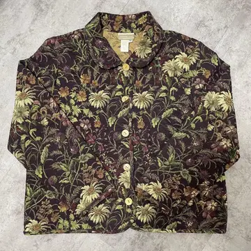 꽃무늬 크롭 자켓