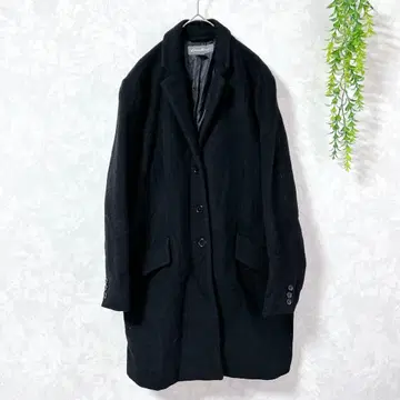 [ EddieBauer ] 울 혼방 코트 블랙 PXL 롱 방한 아우터