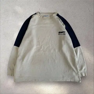 90s 빈티지 맨투맨 베이지 XL 자수 아메카지 캐주얼