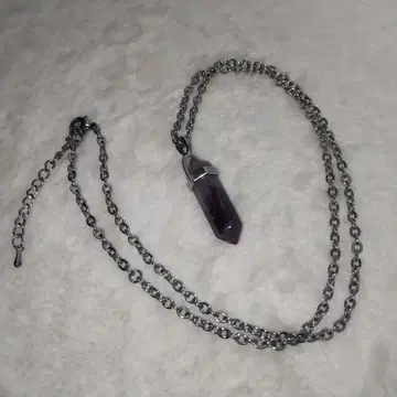 자수정 포인트 펜던트 목걸이