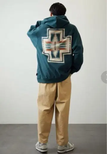 Pendleton 후드티 L 사이즈 다크 그린