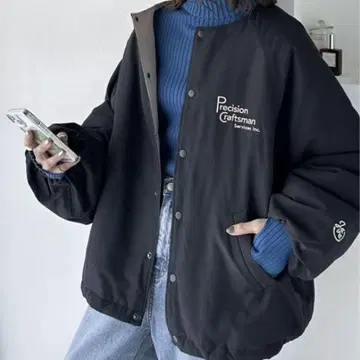 택 포함 새상품 Java 충전솜 블루종 빅 사이즈 로고 자수 오버 사이즈