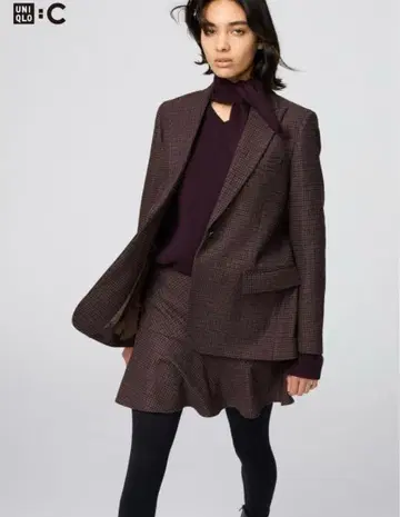 UNIQLO:C 트위드 테일러드 자켓