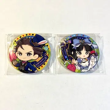 역전재판 나루호도 미츠루기 캔뱃지 중국 콜라보 카페