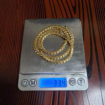 750 Italy 각인 있음 골드 컬러 로프 체인 목걸이 집 정리 물품