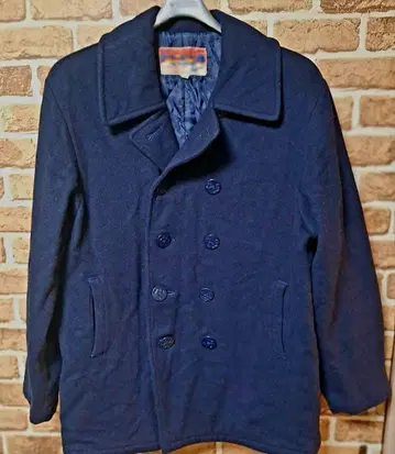 80년대 빈티지 구제 의류 울 피코트 네이비 40 L 사이즈